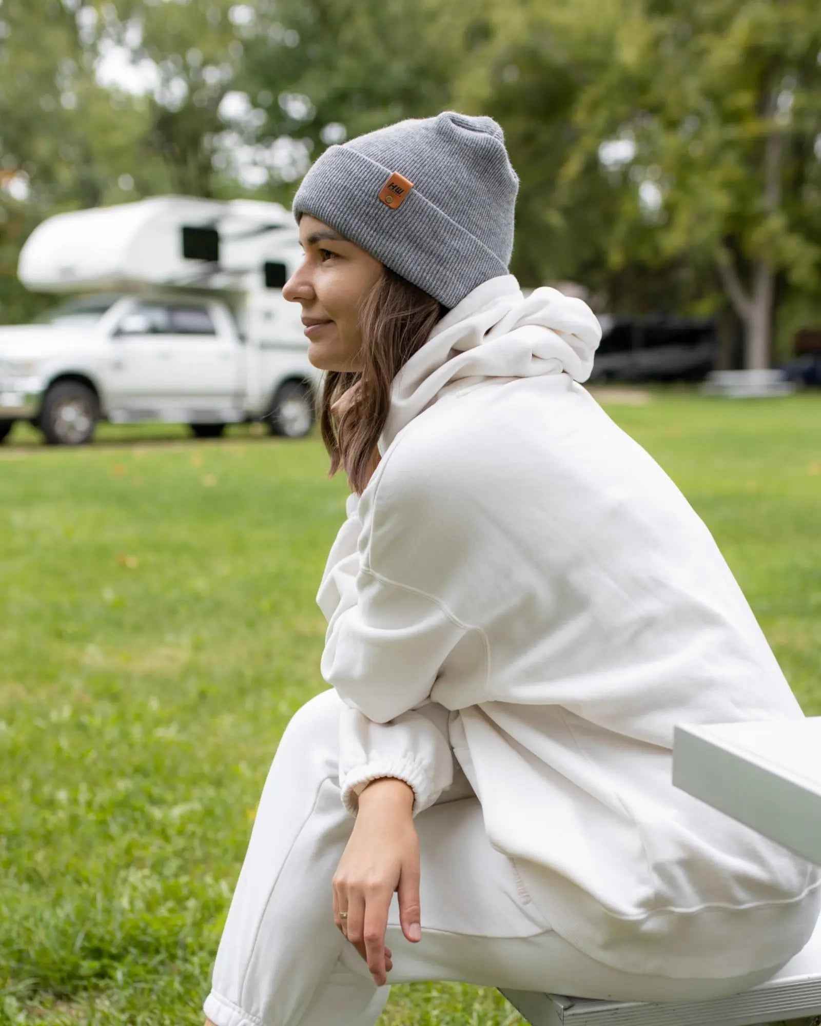 NEW HAAKWEAR H-Stitch Cuffed Beanie - Designed and Made in USA (Patented) - Koala Gray