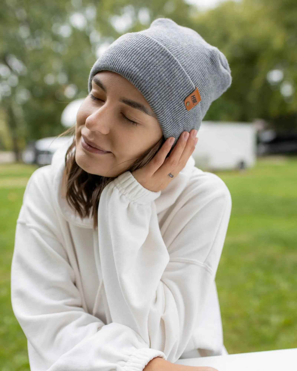 NEW HAAKWEAR H-Stitch Cuffed Beanie - Designed and Made in USA (Patented) - Koala Gray