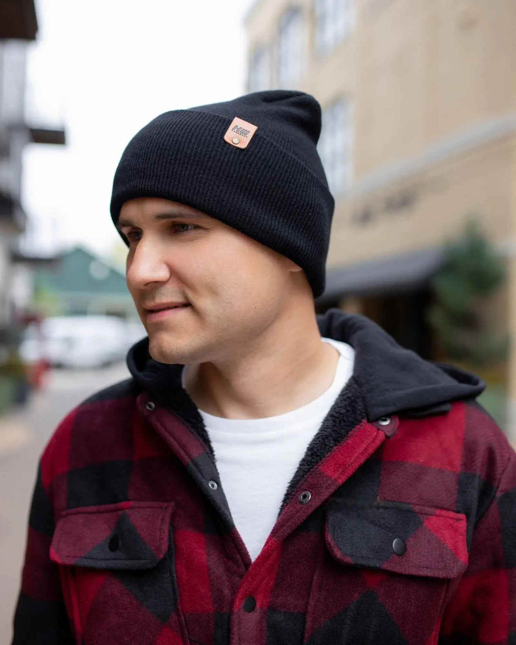 NEW HAAKWEAR H-Stitch Cuffed Beanie - Designed and Made in USA (Patented Design) - Midnight Black