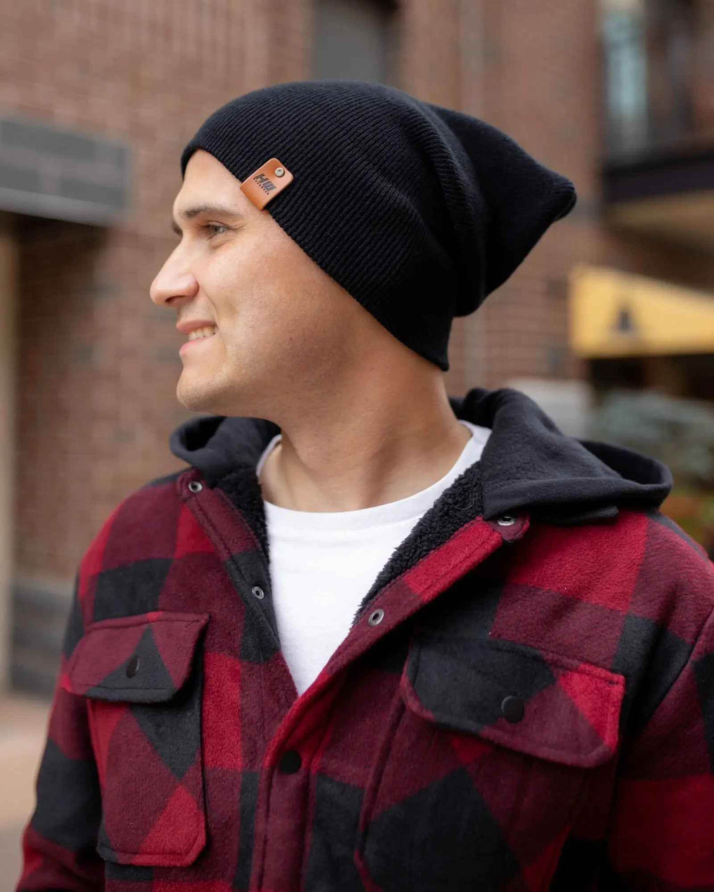 NEW HAAKWEAR H-Stitch Cuffed Beanie - Designed and Made in USA (Patented Design) - Midnight Black