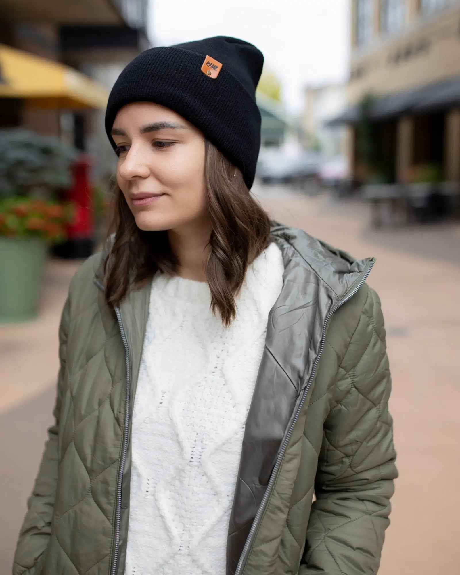 NEW HAAKWEAR H-Stitch Cuffed Beanie - Designed and Made in USA (Patented Design) - Midnight Black