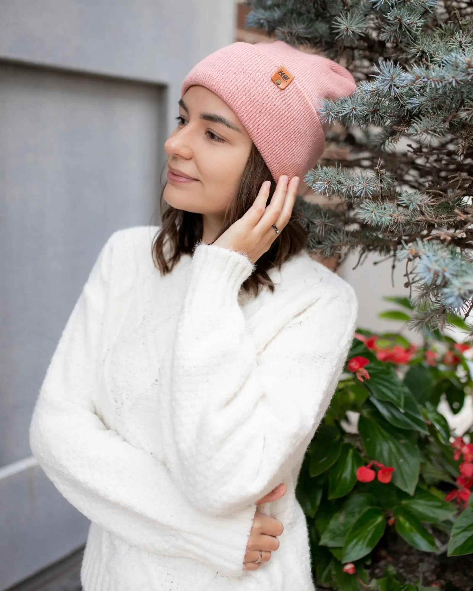 NEW HAAKWEAR H-Stitch Cuffed Beanie - Designed and Made in USA (Patented Design) - Pearl Pink