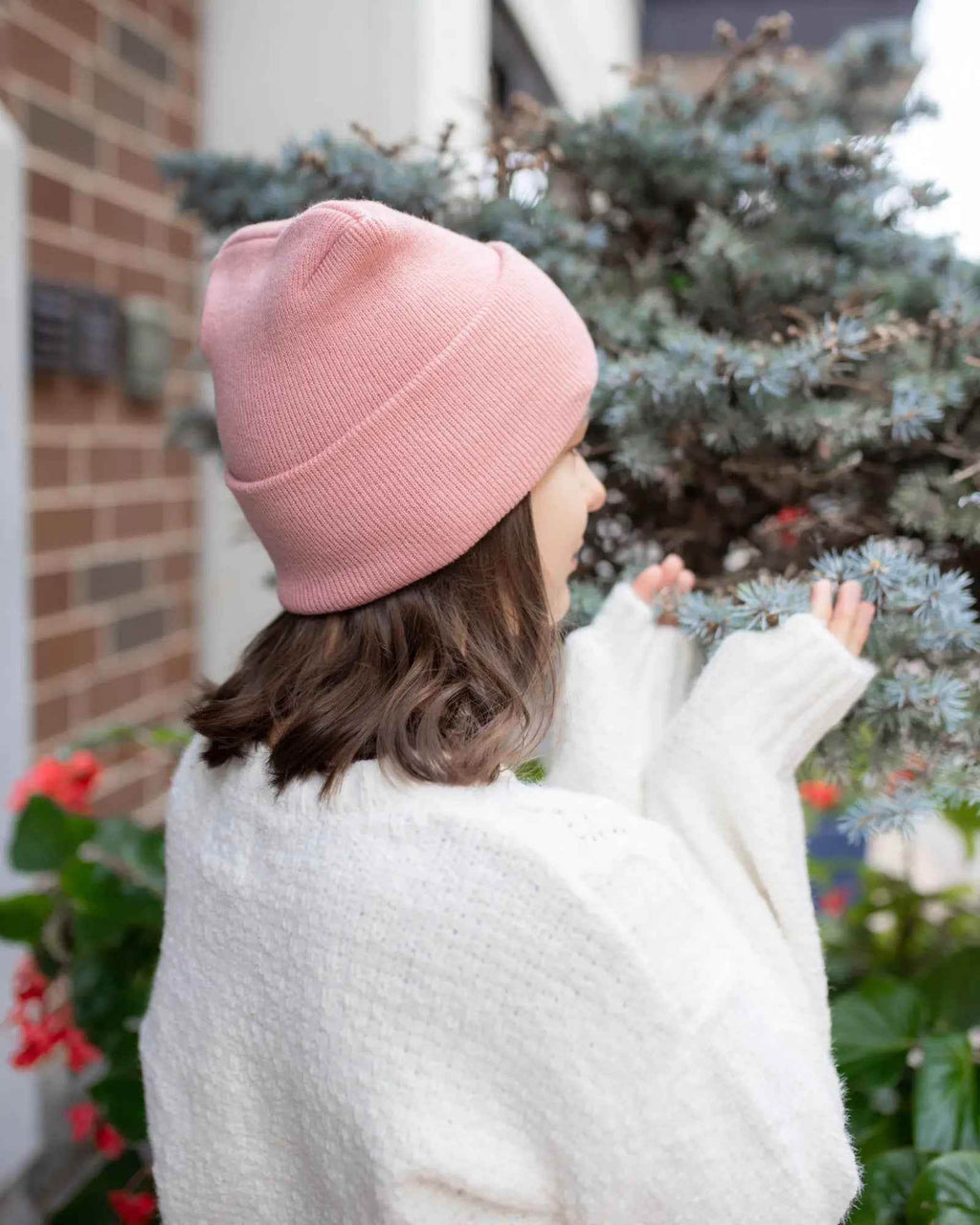 NEW HAAKWEAR H-Stitch Cuffed Beanie - Designed and Made in USA (Patented Design) - Pearl Pink