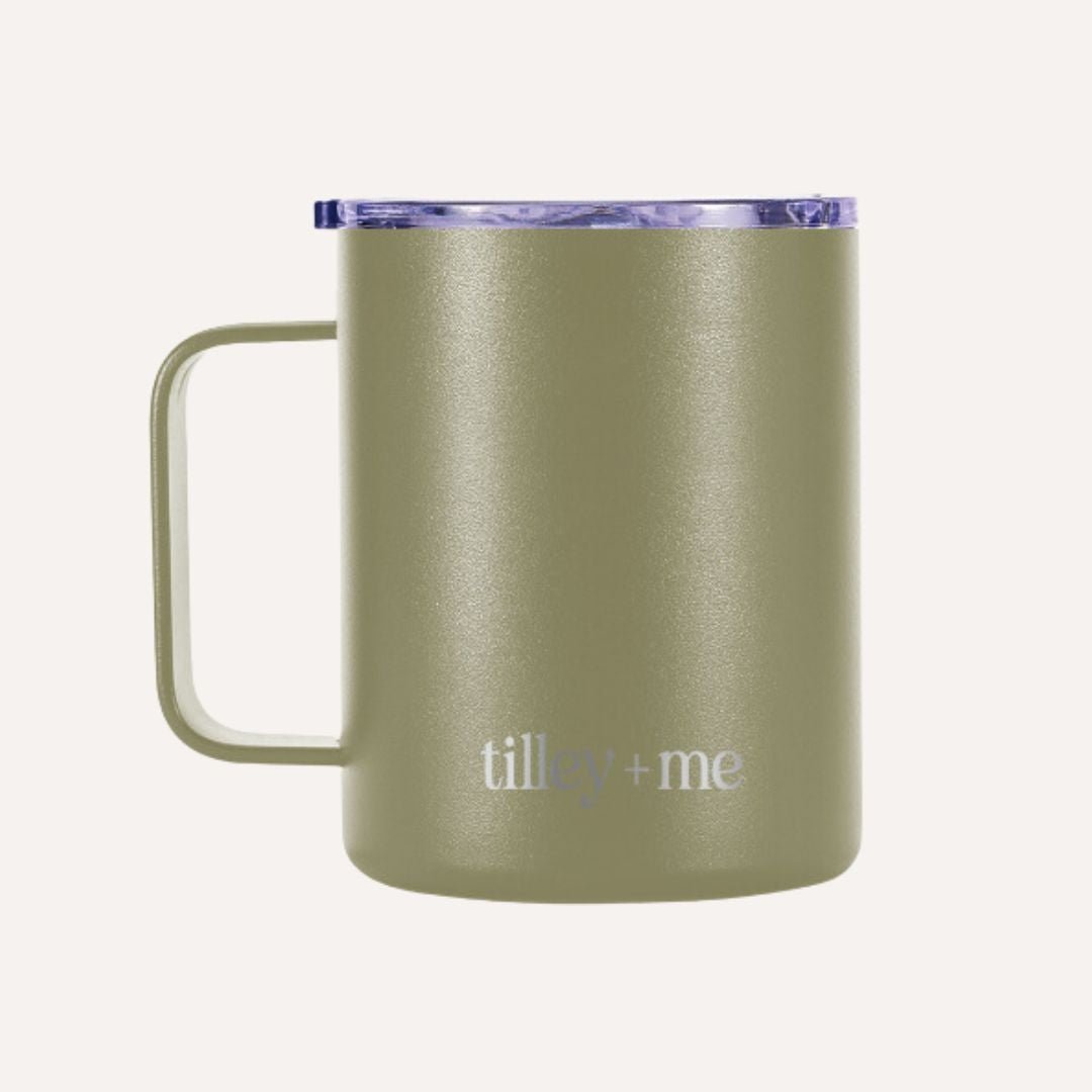 Camping Mug Stainless Steel Tumbler – Insulated Hot and Cold Beverage Mug