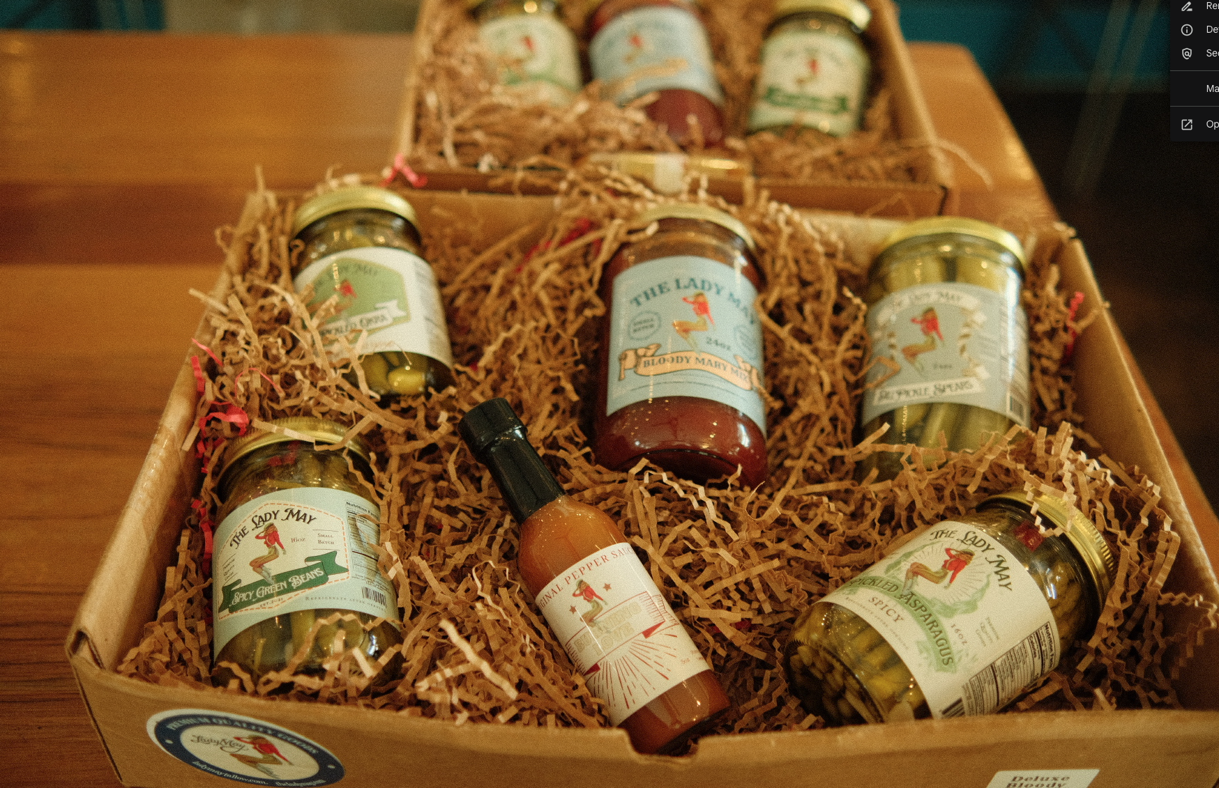 Deluxe Bloody Mary Gift Box - Complete Bar Set with Mix, Hot Sauce & Pickled Veggies | Lady May