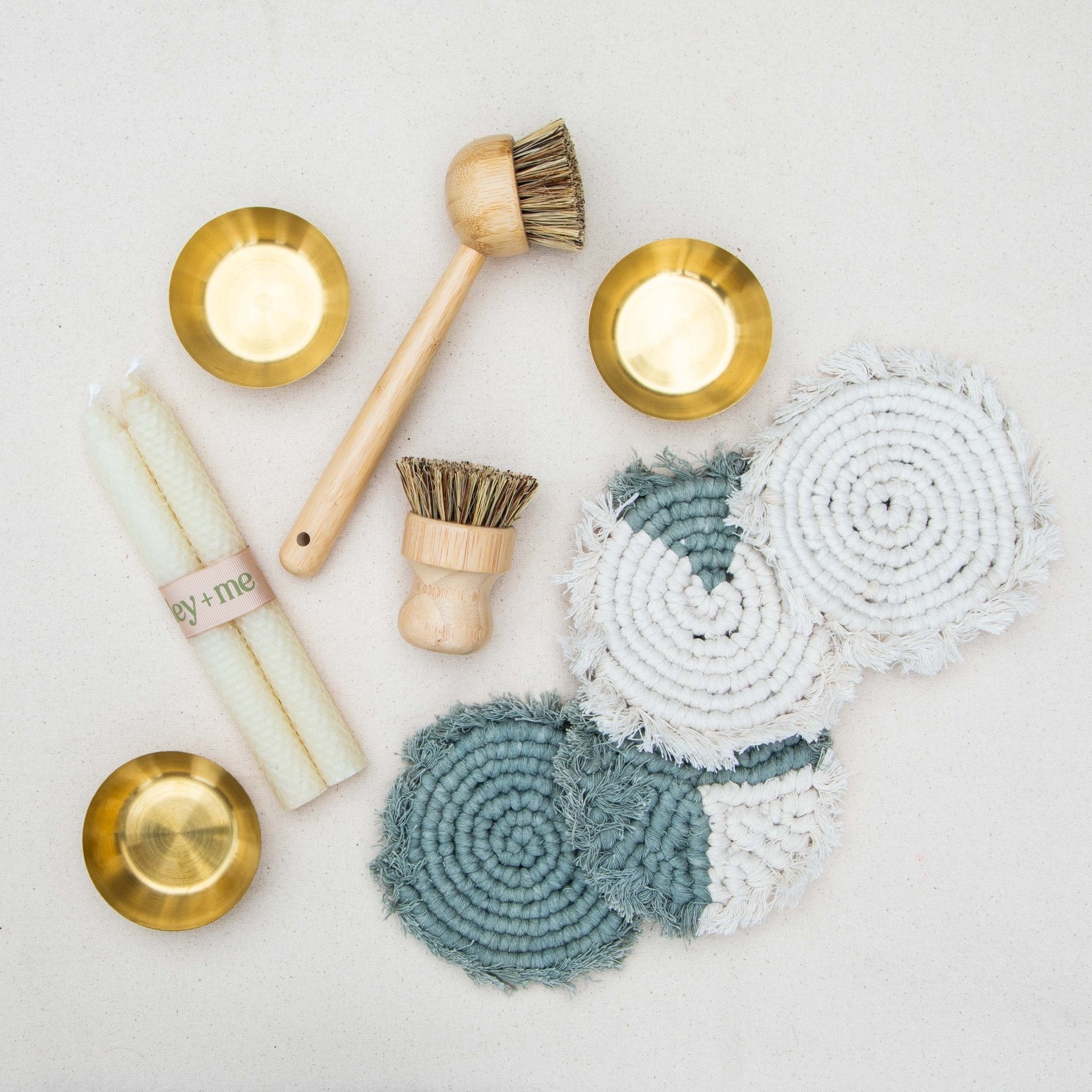 Handmade Macrame Coasters | Set of 4 Boho Drink Mats