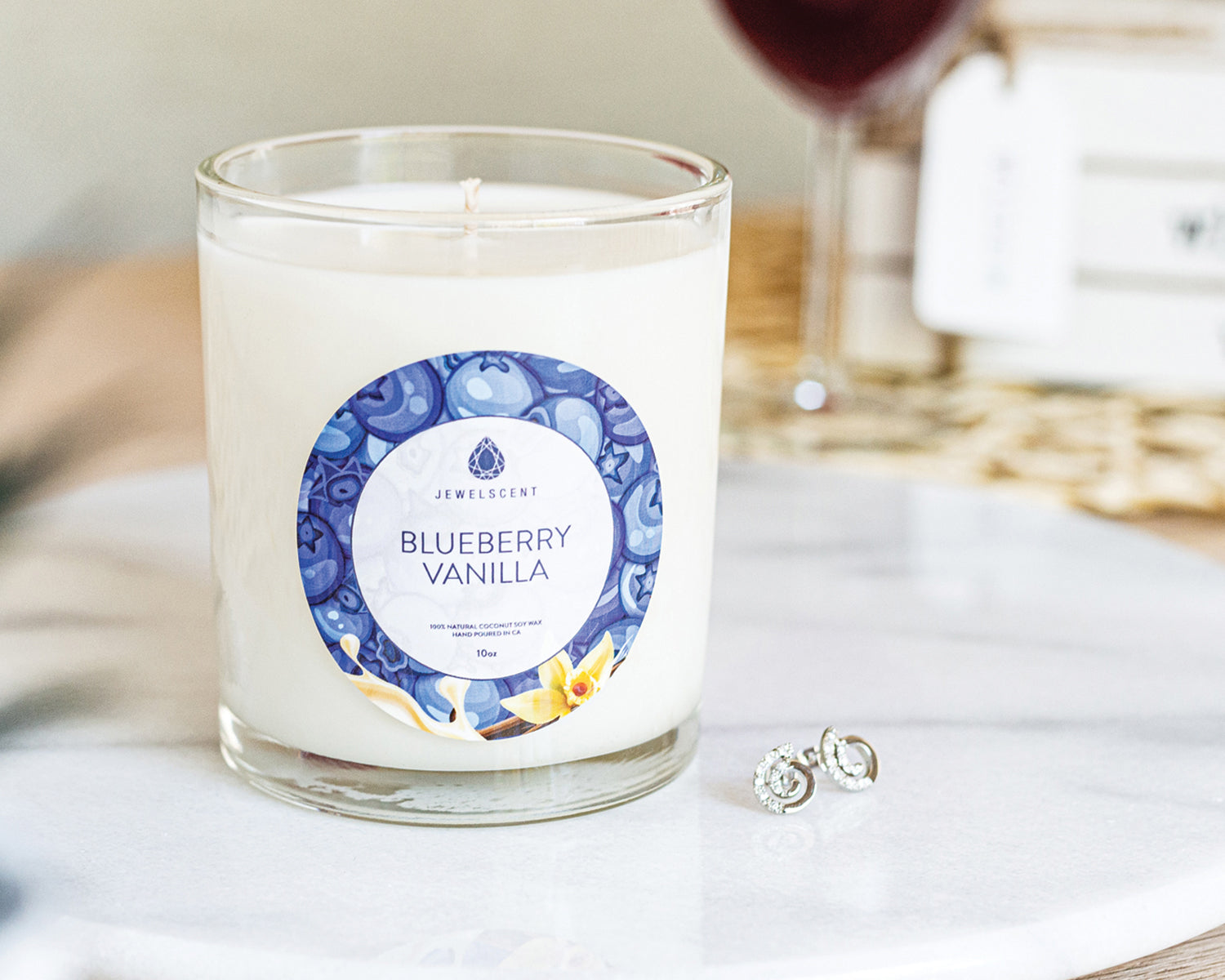 Blueberry Vanilla 10oz Signature Jewelry Candle