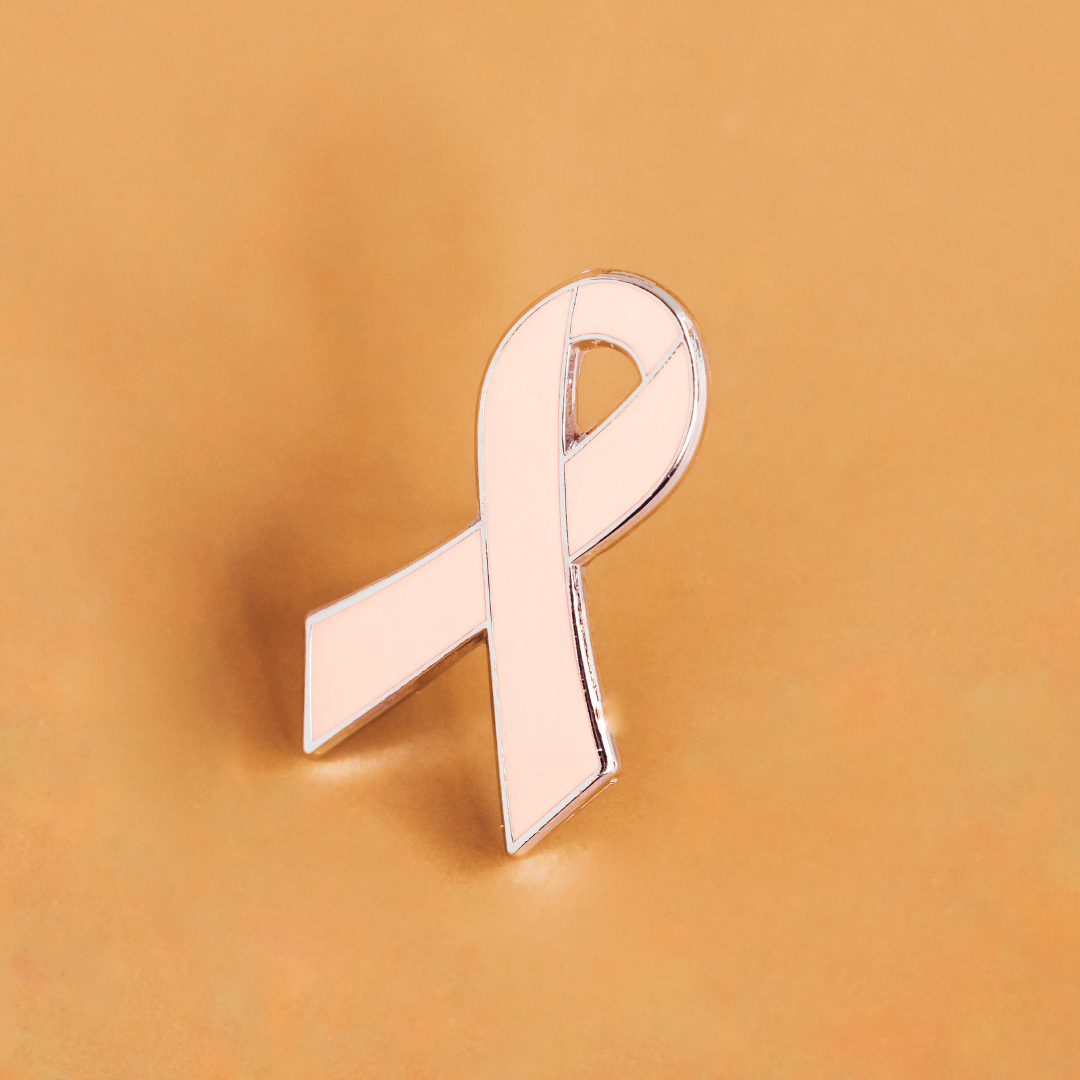 Peach Awareness Ribbon Enamel Pin