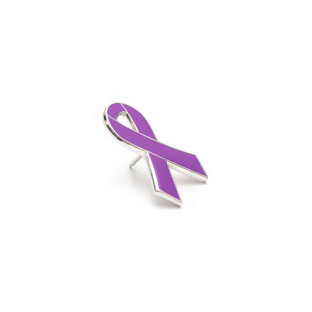 Purple Awareness Ribbon Enamel Pin