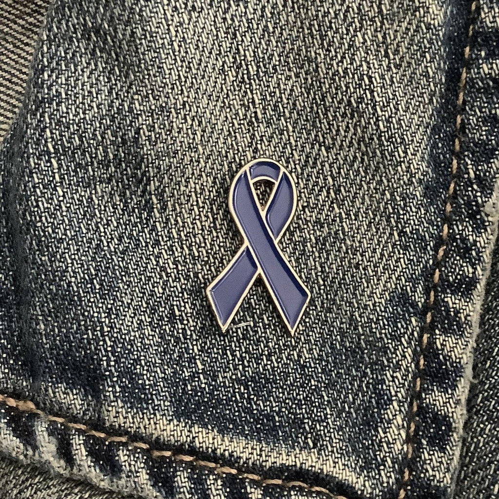 Royal Blue Awareness Ribbon Enamel Pin
