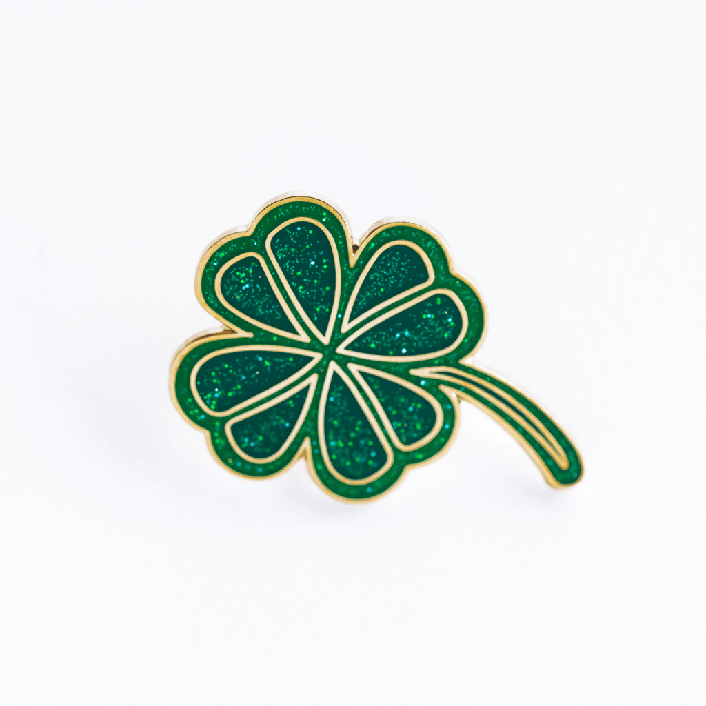 Shamrock with Glitter Enamel Pin