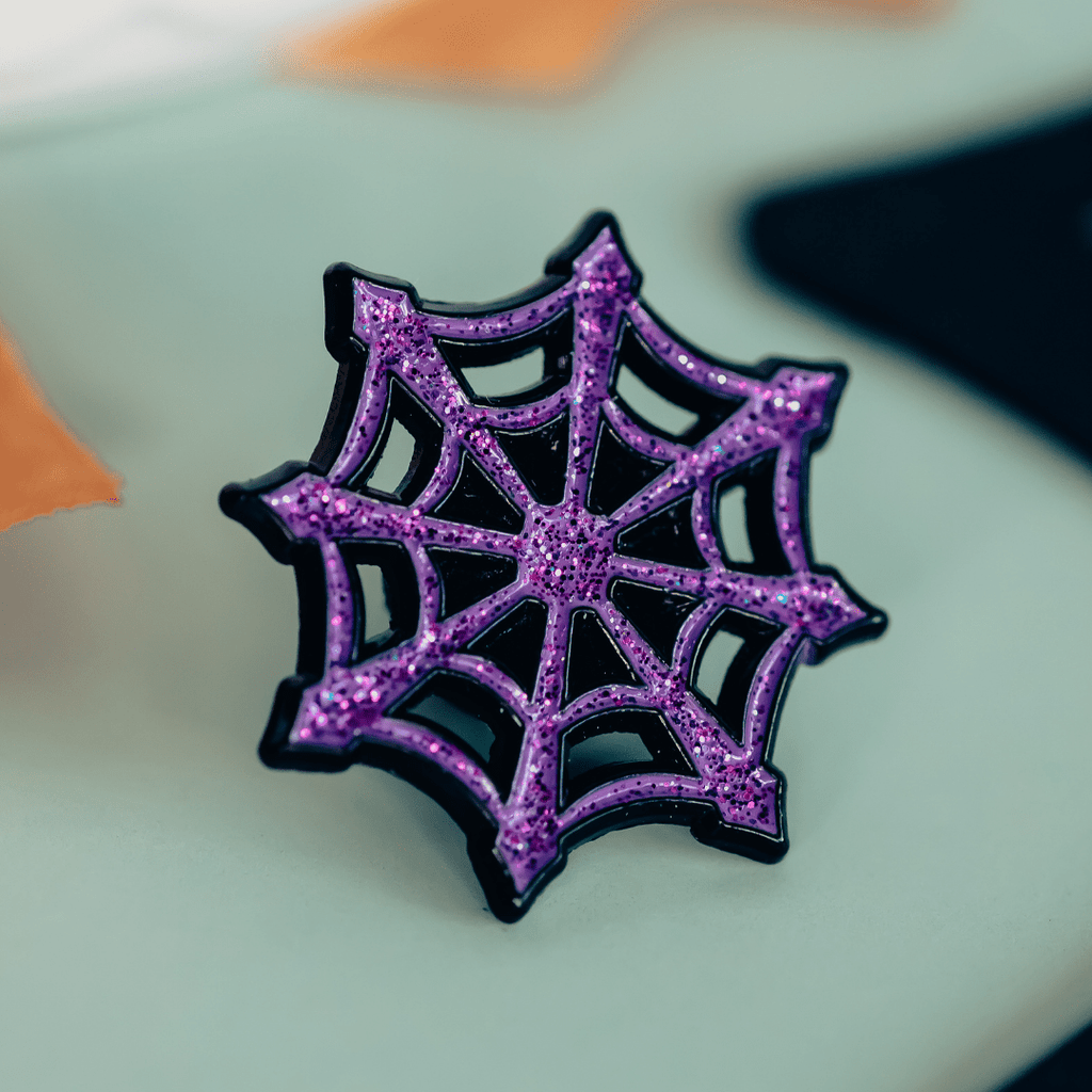 Spider Web Enamel Pin