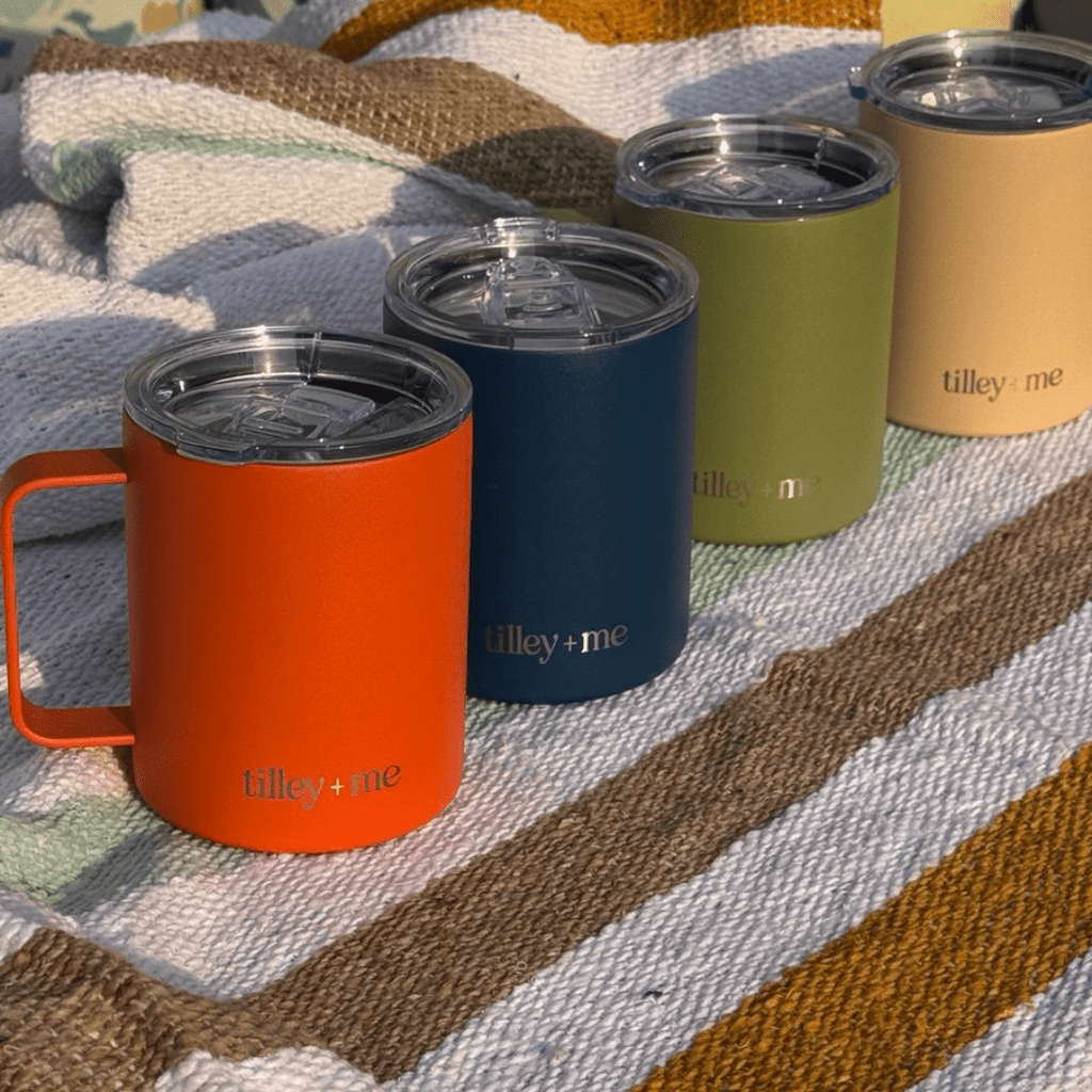 Camping Mug Stainless Steel Tumbler – Insulated Hot and Cold Beverage Mug