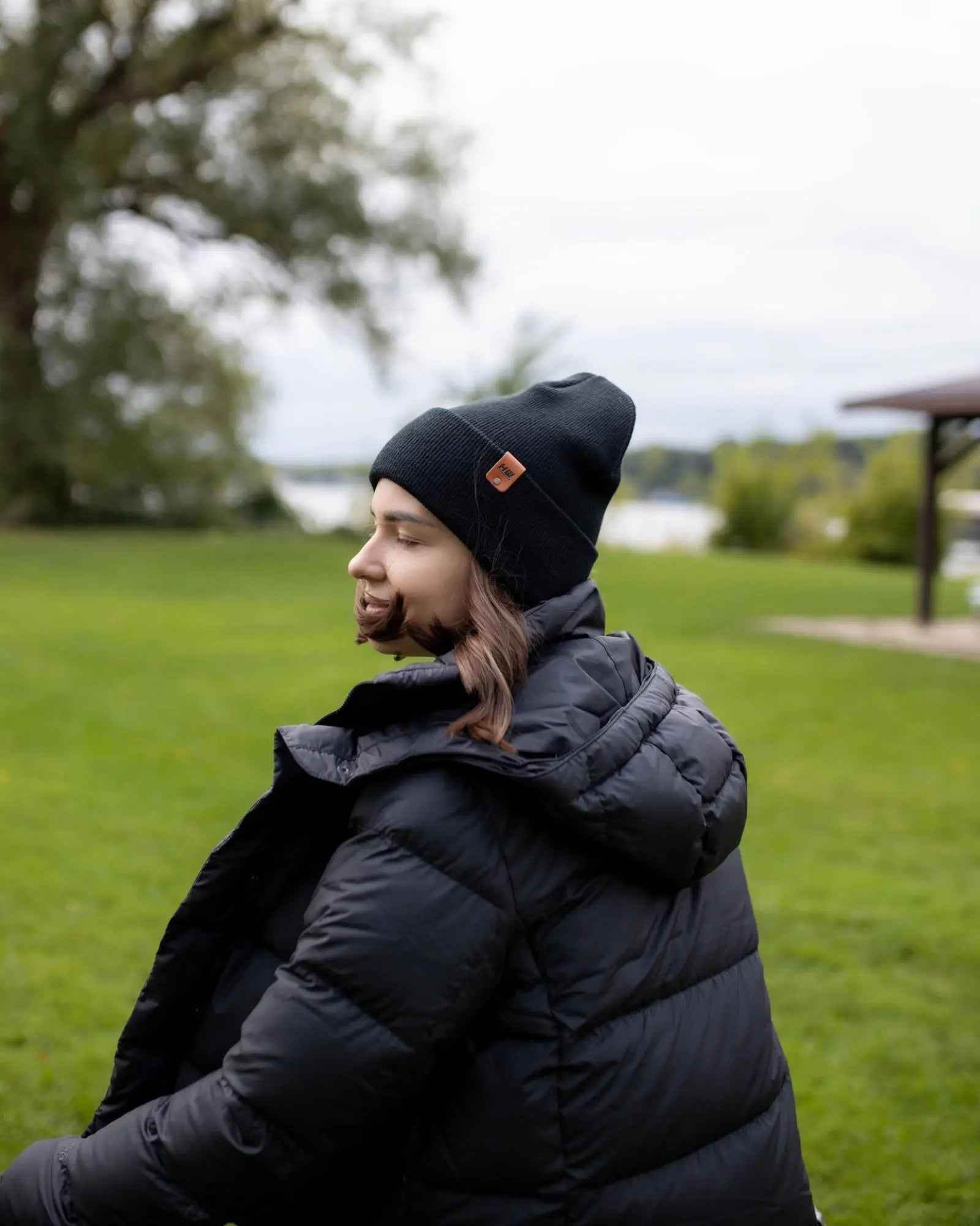 HAAKWEAR Midnight Black Beanie Hat - Classic Cuffed Knit - Made in USA