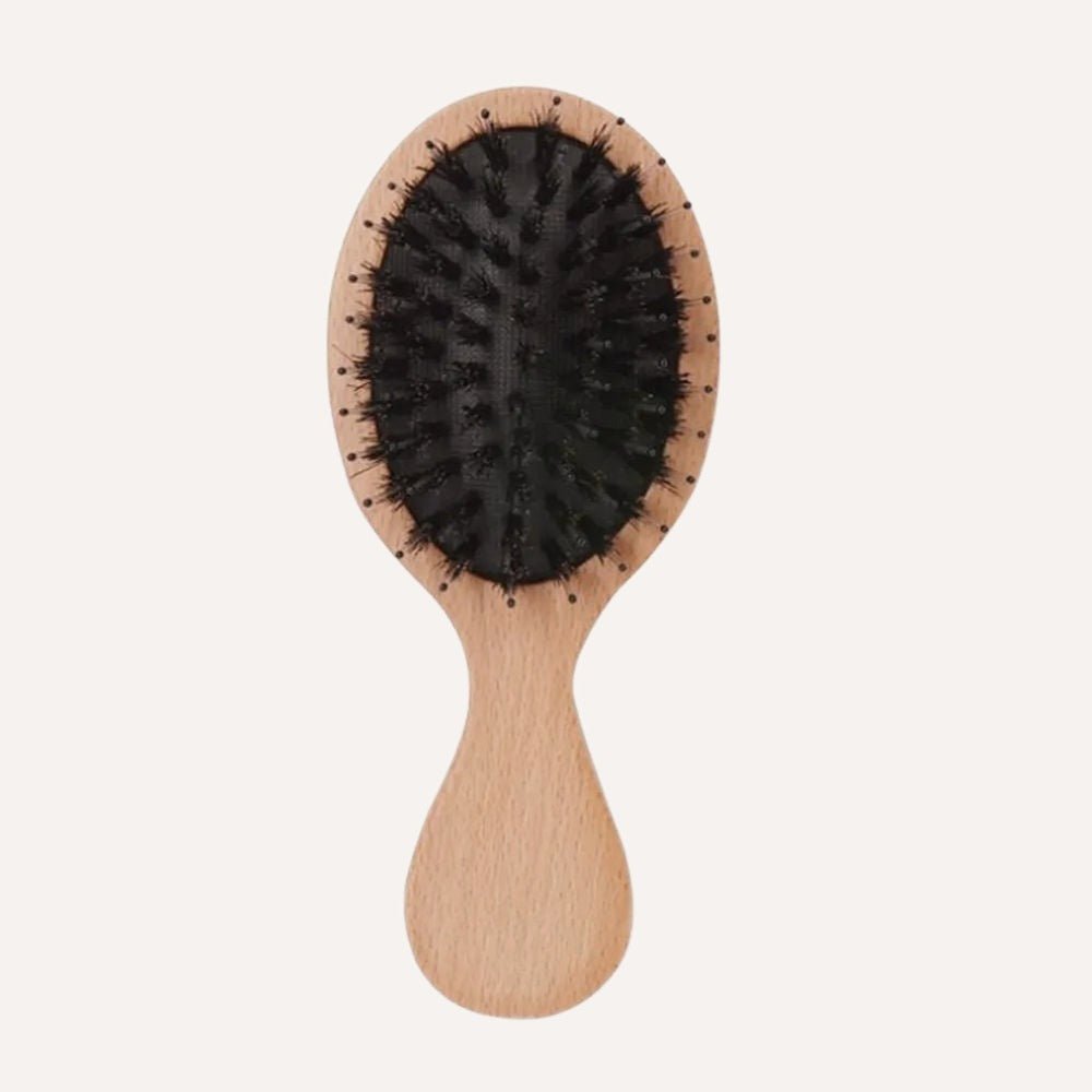 Mini Detangle Bamboo Travel Hairbrush – Compact & Gentle on Hair