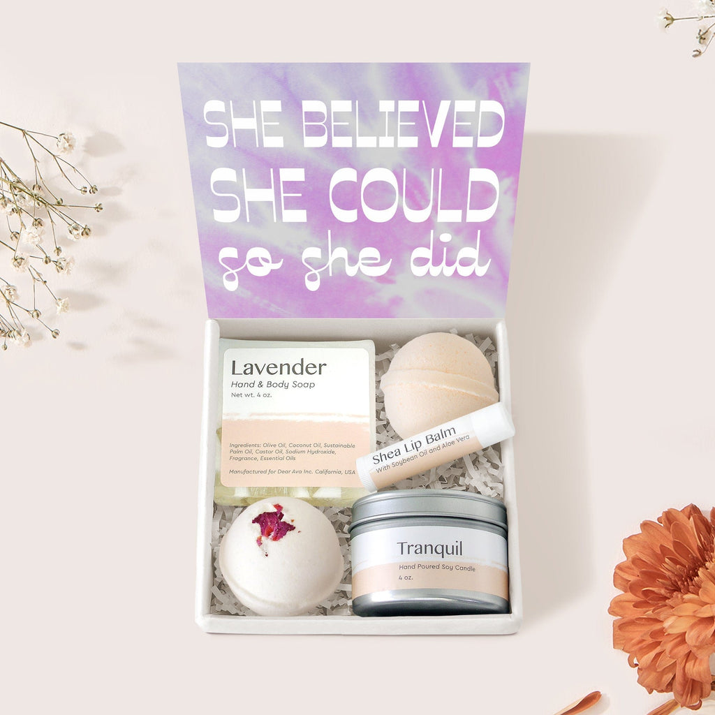 Motivational Compass Necklace Spa Gift Box Set