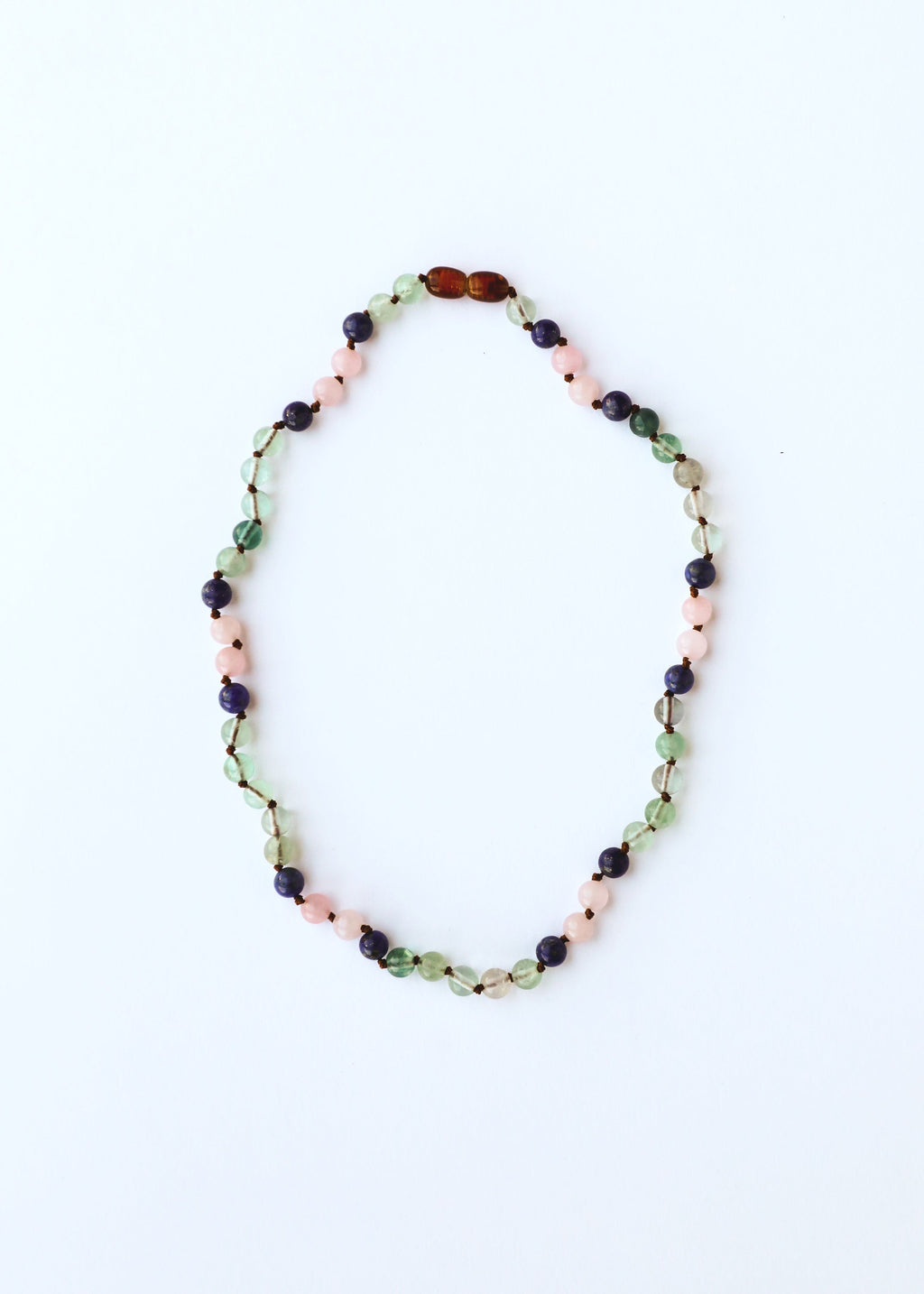 Fluorite + Lapis Lazuli + Rose Quartz || Gemstone Necklace