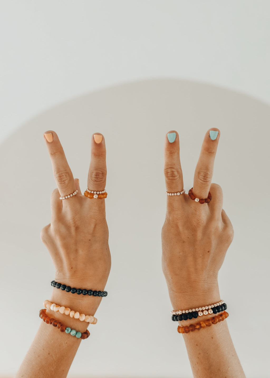 Natural Turquoise + 14k Gold Filled Sun || Stretch Ring