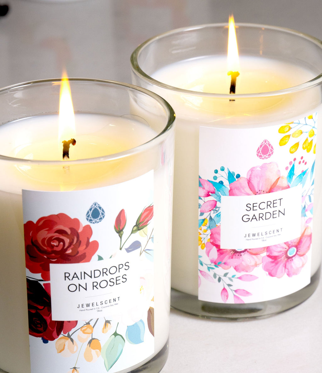 Raindrops on Roses 18oz Home Jewelry Candle