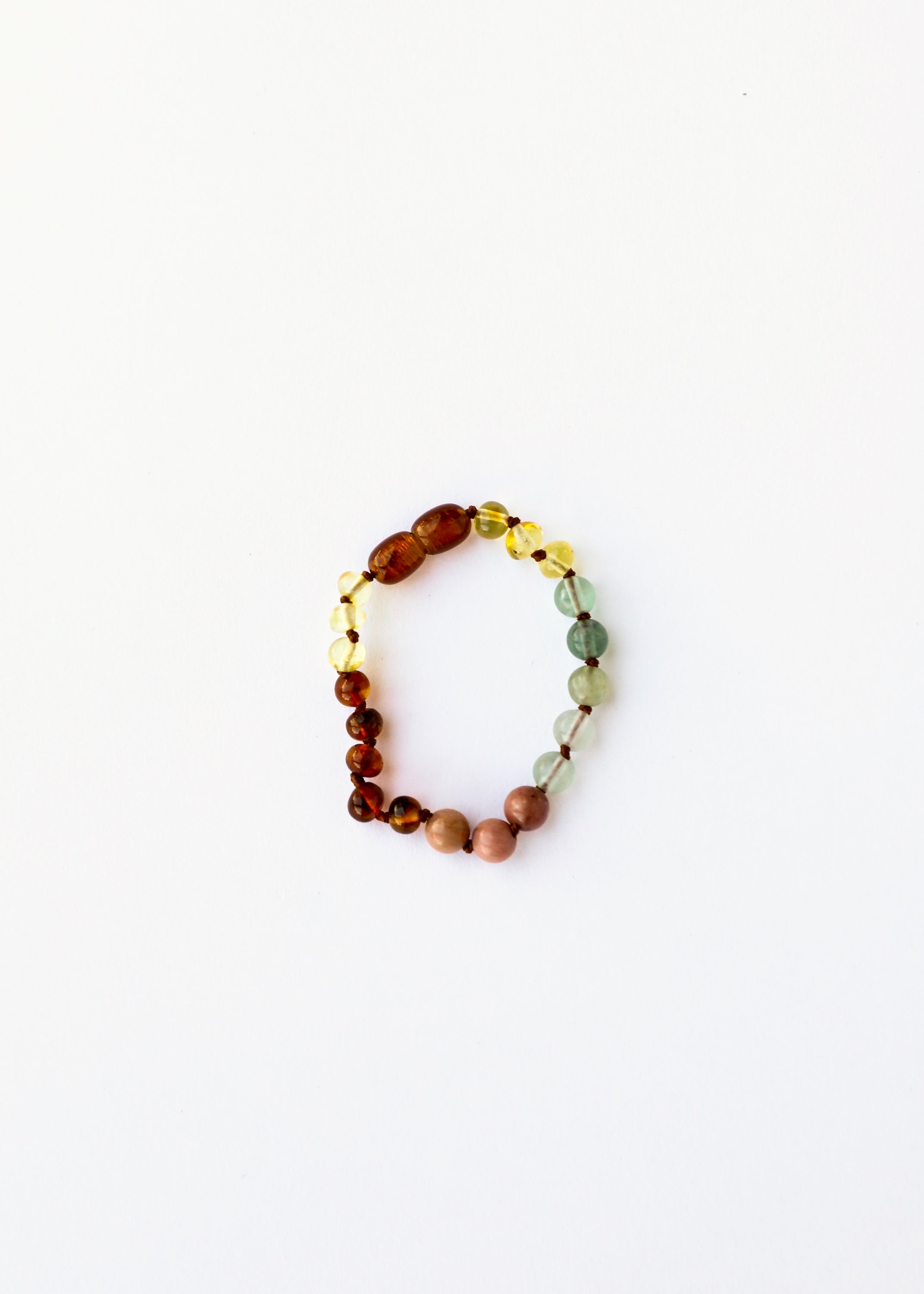 Raw Baltic Sea Amber + Stone Rainbow || Anklet • Bracelet